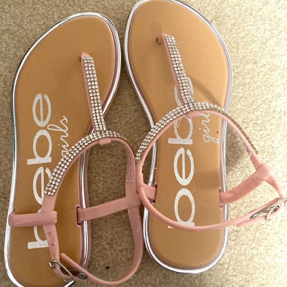 BeBe Girls jeweled sandals- New w/o tags